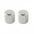 Allparts MK-0112 Heavy Knurl Metal Barrel Knob (2pcs)