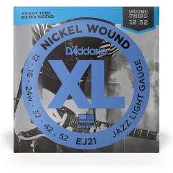 D’Addario EJ21 Nickel Wound Jazz Light 012-052