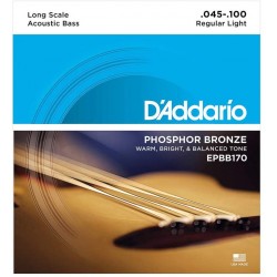 D’Addario EPBB170 Phosphor Bronze Acoustic 4 String Bass 045 065 080 100