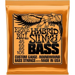 ERNIE BALL HYBRID SLINKY NICKEL WOUND ELECTRIC BASS STRINGS 45-105