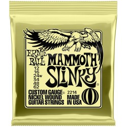 ERNIE BALL MAMMOTH SLINKY NICKLE WOUND ELECTRIC GUITAR STRINGS - 12-62 GAUGE