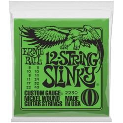 ERNIE BALL SLINKY 12-STRING NICKEL WOUND ELECTRIC GUITAR STRINGS 8-40