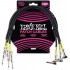 Ernie Ball 1.5FT (0.46m) Straight Angle Patch Cable 3 Pack – Black