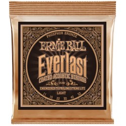 สายกีตาร์โปร่ง Ernie Ball Everlast Coated Phosphor Bronze Light 011-052