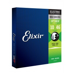 Elixir Electric Nickel Plated Steel Optiweb Coating Light 010-046