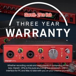 Focusrite CLARETT+ 2Pre | ออดิโอ อินเตอร์เฟส PURE-SOUNDING 10-IN / 4-OUT AUDIO INTERFACE FOR THE RECORDING ARTIST