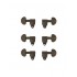 Gibson Modern ‘Kidney-Shaped’ Tuner Set – Black