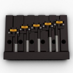 Hipshot KickAss 5 String Bass Bridge for Squier Black