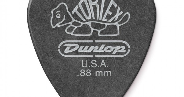 DUNLOP TORTEX® PITCH BLACK STANDARD PICK .88MM 488-088