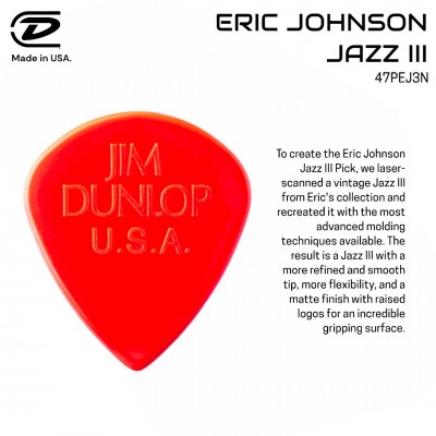ปิ๊ก Jim Dunlop Signature Eric Johnson Jazz III Guitar Pick
