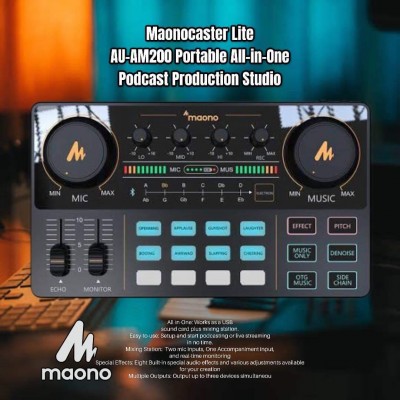 MAONOCASTER Lite AU-AM200 Portable All-In-One Podcast Production Studio.