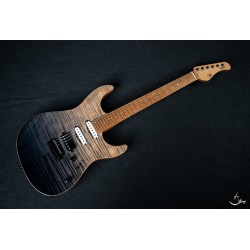 Mayones Aquila FM6 Trans Jeans Black Horizon Gloss Flamed Maple 4A Top