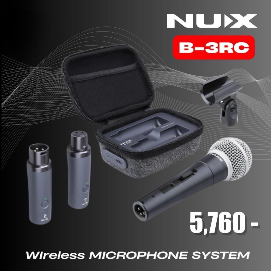 Système Micro Sans Fil NUX B-3RC - 2,4 GHz, Qualité 24 Bits/48 KHz, Avec Étui De Charge Et Micro Dynamique - Pour Vidéo, Streaming