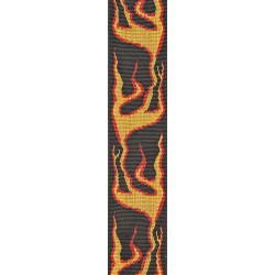 Planet Waves Lock Guitar Strap 50PLA01 Flames