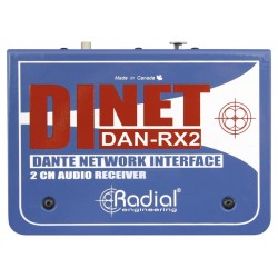 Radial Dinet Dan-RX 2-Channel Dante Network Receiver