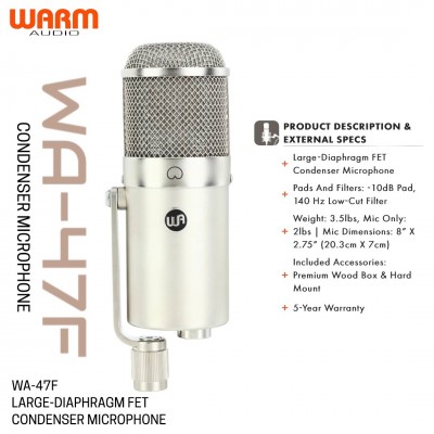 Warm Audio WA-47F Large-Diaphragm Condenser Microphone