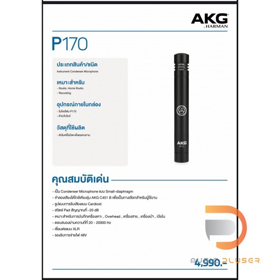 AKG P170 Small-diaphragm Cardioid Condenser Microphone