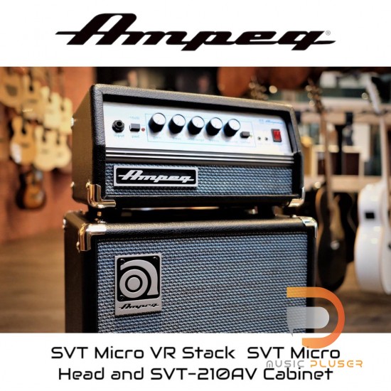 Ampeg Micro-VR Bass Amp Head and SVT210AV Bass Speaker Cabinet Stack Ampeg Micro-VR Bass Amp Head and SVT210AV Bass Speaker Cabinet Stack