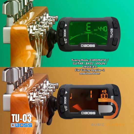 BOSS TU-03 CLIP-ON TUNER & METRONOME