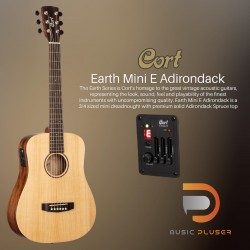 กีตาร์โปร่งไฟฟ้า Cort Earth Mini E Adirondack with Bag