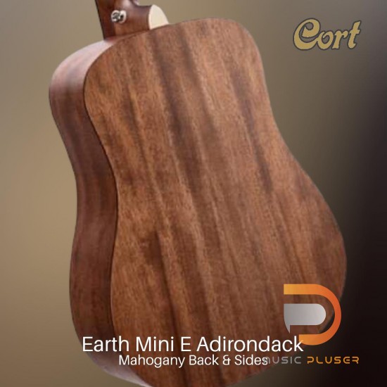 กีตาร์โปร่งไฟฟ้า Cort Earth Mini E Adirondack with Bag