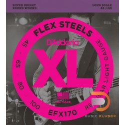 D’Addario EFX170 FlexSteels 4 String Bass 045 065 085 100