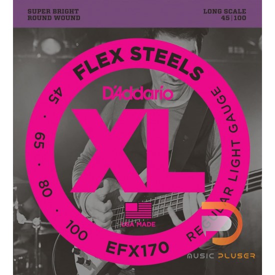 D’Addario EFX170 FlexSteels 4 String Bass 045 065 085 100 D’Addario EFX170 FlexSteels 4 String Bass 045 065 085 100