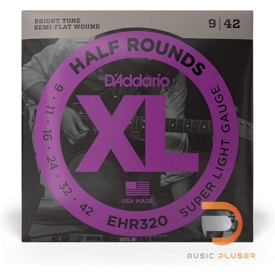 D’Addario EHR320 Half Round Super Light 009-042