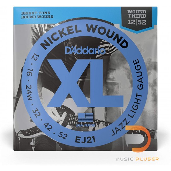 D’Addario EJ21 Nickel Wound Jazz Light 012-052