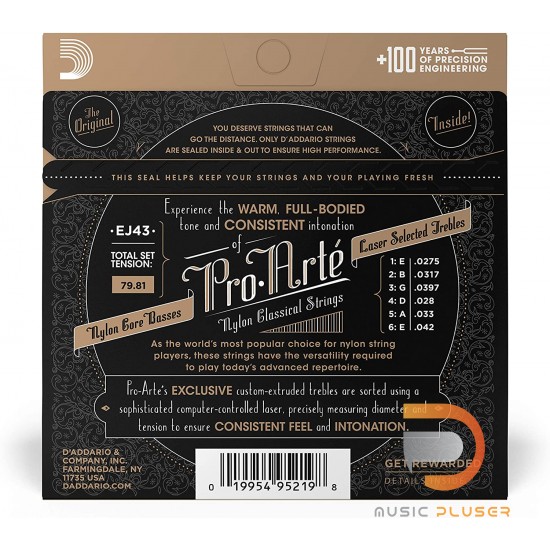 D’Addario EJ43 Pro-Arte Classical Guitar Strings Light Tension