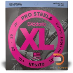 D’Addario EPS170 ProSteels 4 String Bass 045 065 080 100