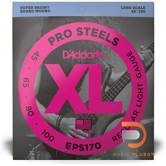 D’Addario EPS170 ProSteels 4 String Bass 045 065 080 100 D’Addario EPS170 ProSteels 4 String Bass 045 065 080 100
