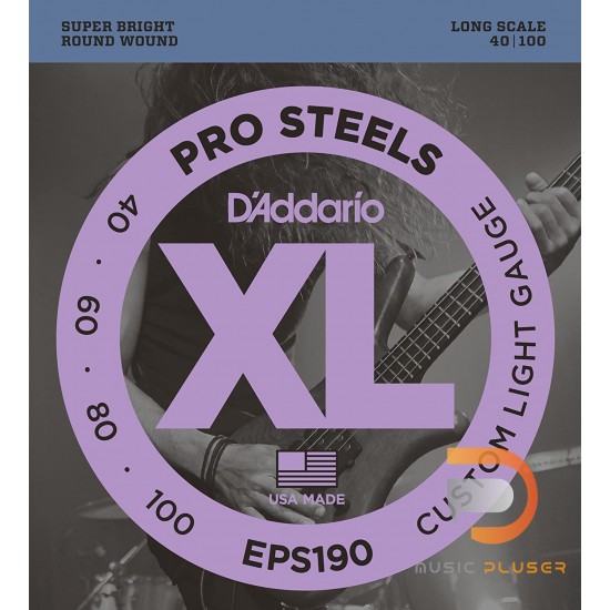 D’Addario EPS190 ProSteels 4 String Bass 040 060 080 100 D’Addario EPS190 ProSteels 4 String Bass 040 060 080 100