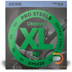 D’Addario EPS220 ProSteels 4 String Bass 040 060 075 095