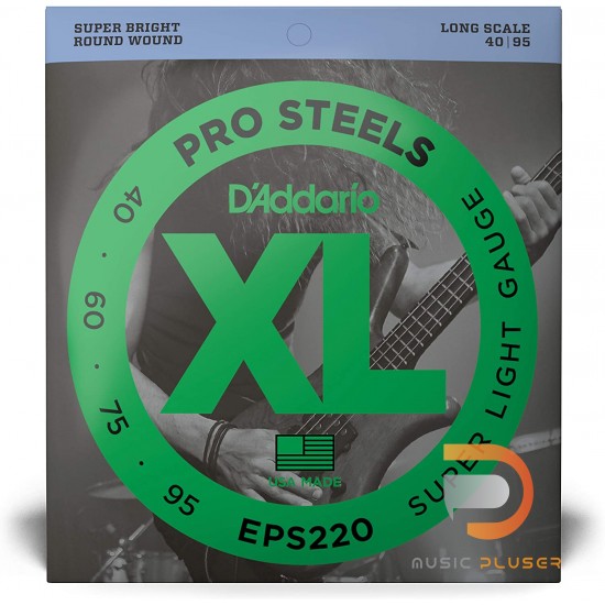 D’Addario EPS220 ProSteels 4 String Bass 040 060 075 095 D’Addario EPS220 ProSteels 4 String Bass 040 060 075 095
