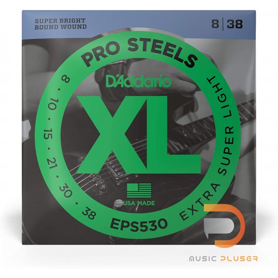 D’Addario EPS530 ProSteels Extra Super Light 008-038 D’Addario EPS530 ProSteels Extra Super Light 008-038