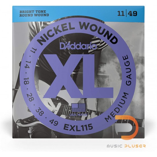 D’Addario EXL115 Nickel Wound Medium Blues Jazz Rock 011-049 D’Addario EXL115 Nickel Wound Medium Blues Jazz Rock 011-049