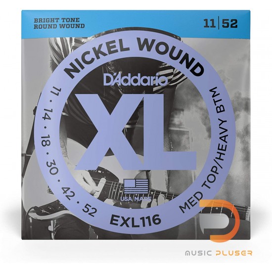 D’Addario EXL116 Nickel Wound Medium Top/Heavy Buttom 011-052 D’Addario EXL116 Nickel Wound Medium Top/Heavy Buttom 011-052