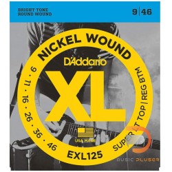 D’Addario EXL125 Nickel Wound Super Light Top/Regular Bottom 009-046