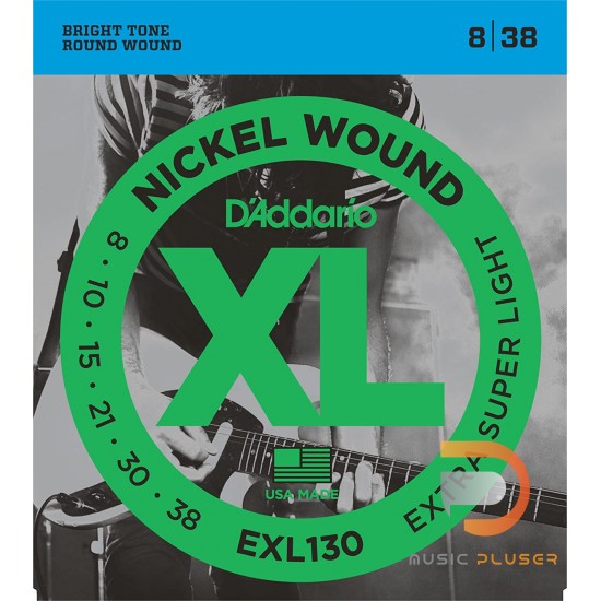 D’Addario EXL130 Nickel Wound Extra Super Light 009-038 D’Addario EXL130 Nickel Wound Extra Super Light 009-038