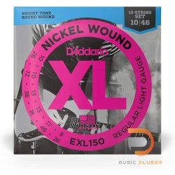 D’Addario EXL150 Nickel Wound Regular Light 12 String 010-046