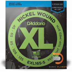 D’Addario EXL165-5 Nickel Wound 5 String Bass 045 065 085 105 135