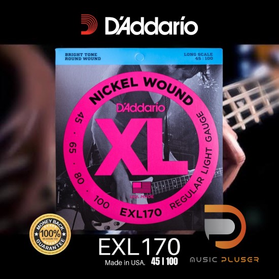 สายเบส D’Addario EXL170 Nickel Wound 4 String Bass 045 065 080 100