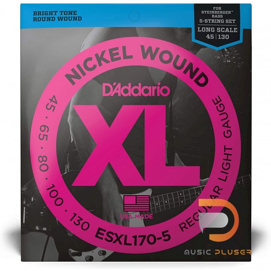 D’Addario EXL170-5 Nickel Wound 5 String Bass 045 065 080 100 130