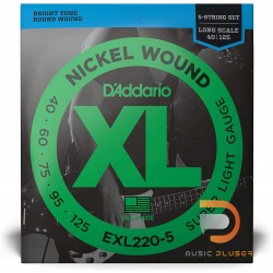 D’Addario EXL220-5 Nickel Wound 5 String Bass 040 060 075 095 125
