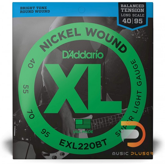 D’Addario EXL220BT Balanced Tension 4 String Bass 040 055 070 095