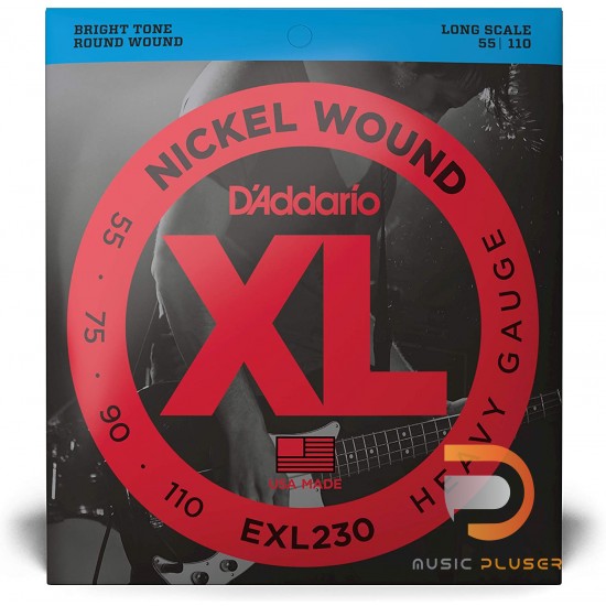 D’Addario EXL230 Nickel Wound 4 String Bass 055 075 090 110 D’Addario EXL230 Nickel Wound 4 String Bass 055 075 090 110