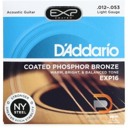 สายกีตาร์โปร่ง D’Addario EXP16 Coated Phosphor Bronze Light 012-053