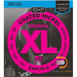 D’Addario EXP170-5 Coated Nickel Wound 5 String Bass 045 065 080 100 130