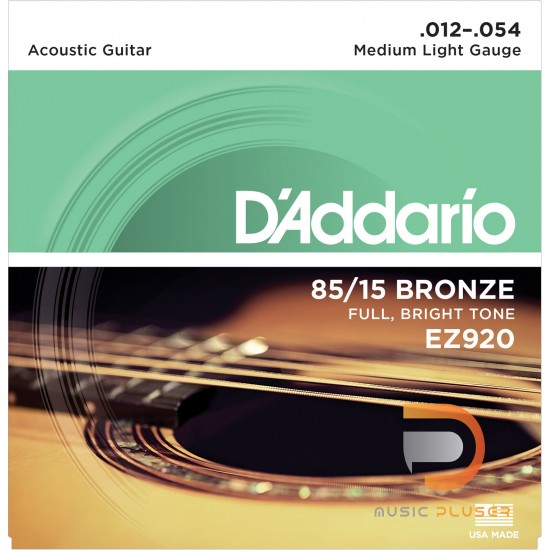 สายกีตาร์โปร่ง D’Addario EZ920 American Bronze 85/15 Medium Light 012-054